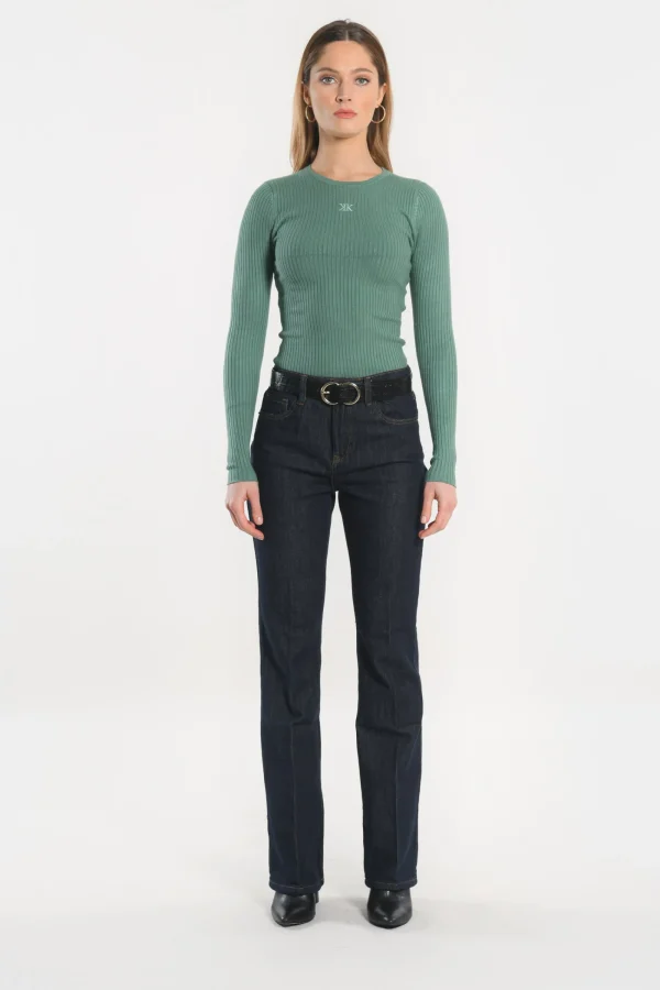KOOKAÏ PULL COL ROND - ELISA - GREEN GABLE Greengable Clearance