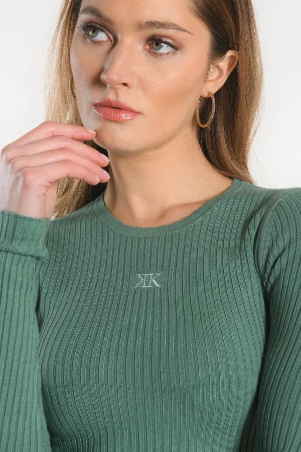 KOOKAÏ PULL COL ROND - ELISA - GREEN GABLE Greengable Clearance