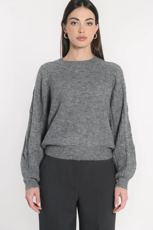 KOOKAÏ PULL COL ROND CARRY Anthracite Store