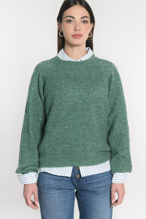 KOOKAÏ PULL COL ROND CARRY Green Flash Sale