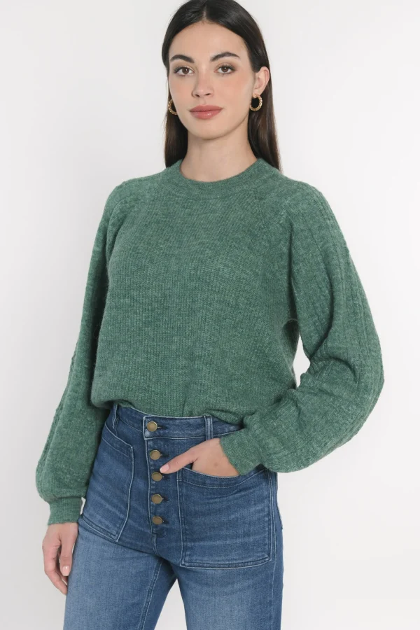 KOOKAÏ PULL COL ROND CARRY Green Flash Sale