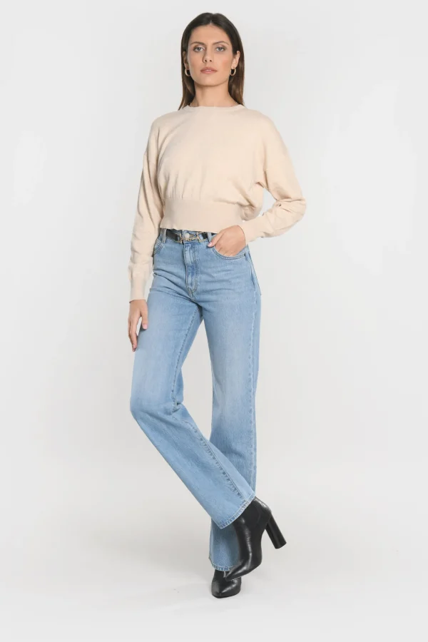 KOOKAÏ PULL COL ROND NOLWENN BEIGE CHINE Beigechine Discount