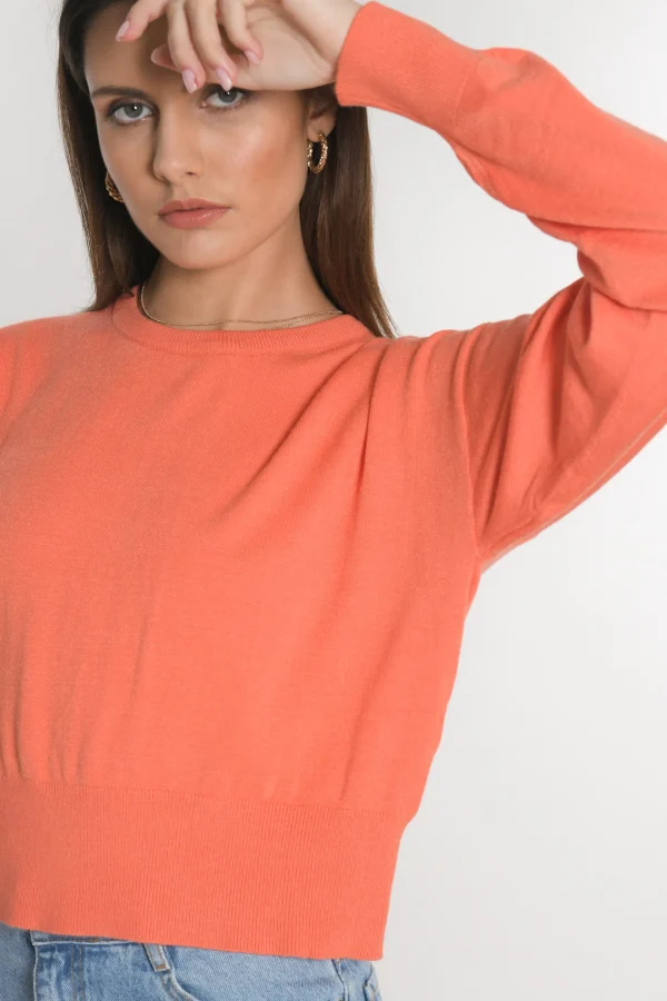KOOKAÏ PULL COL ROND NOLWENN CORAIL Coraille Best