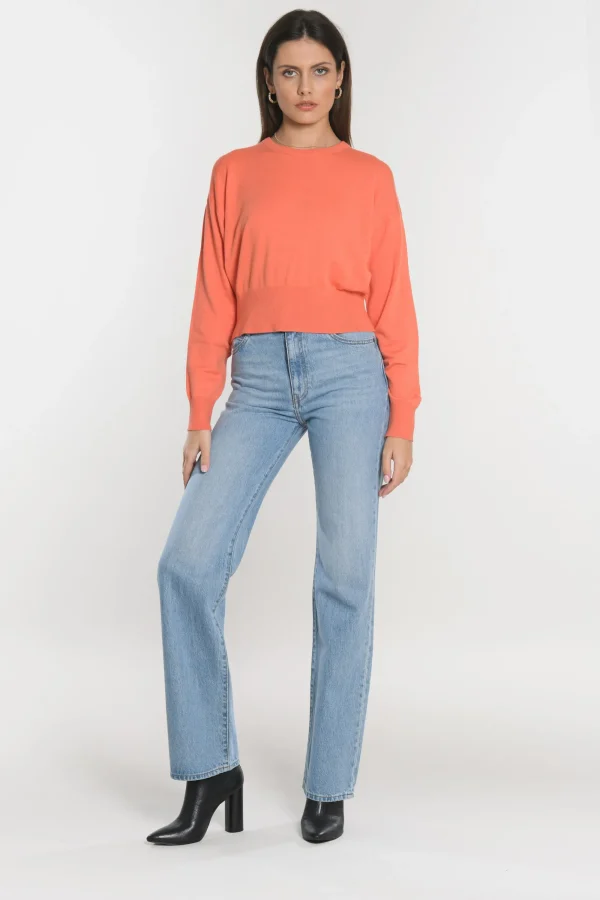 KOOKAÏ PULL COL ROND NOLWENN CORAIL Coraille Best