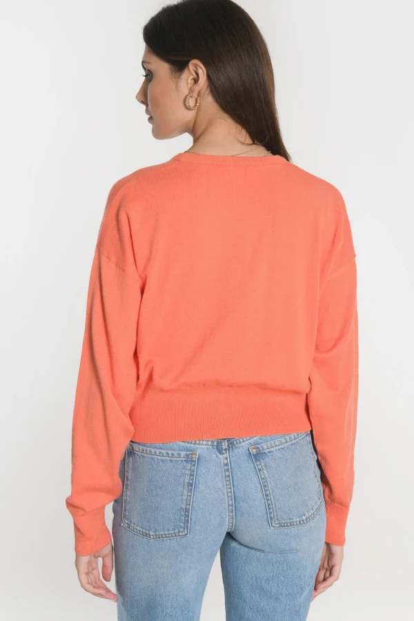 KOOKAÏ PULL COL ROND NOLWENN CORAIL Coraille Best