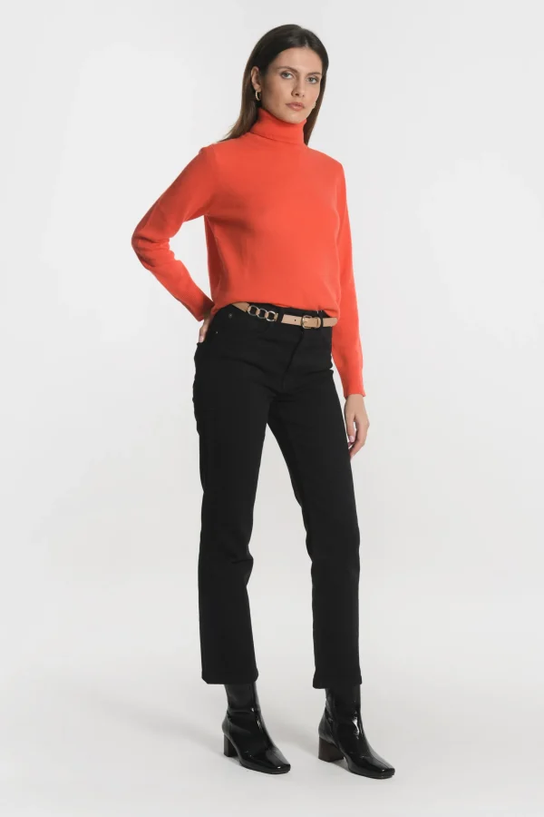 KOOKAÏ PULL COL ROULÉ ANITA Corail Hot