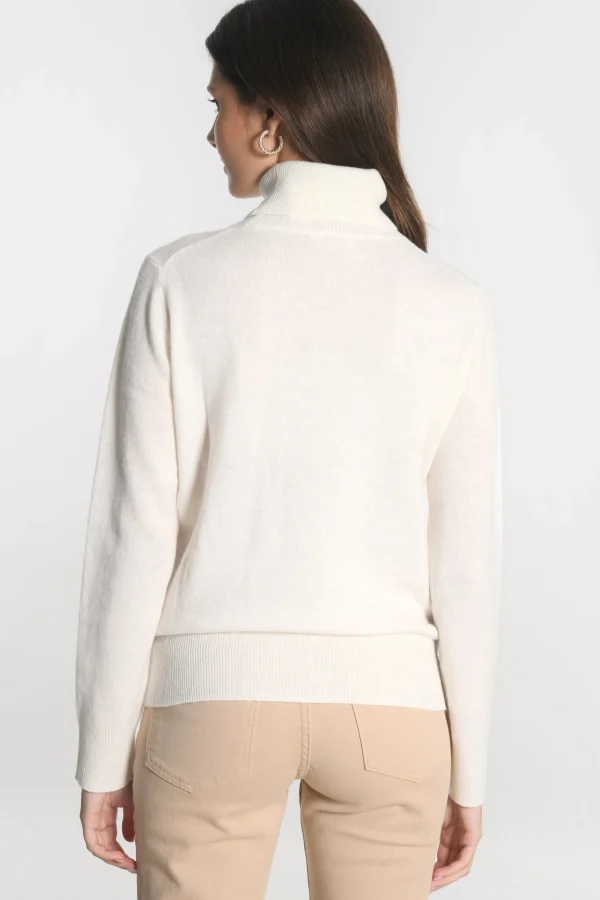 KOOKAÏ PULL COL ROULÉ ANITA ÉCRU Ecru Store