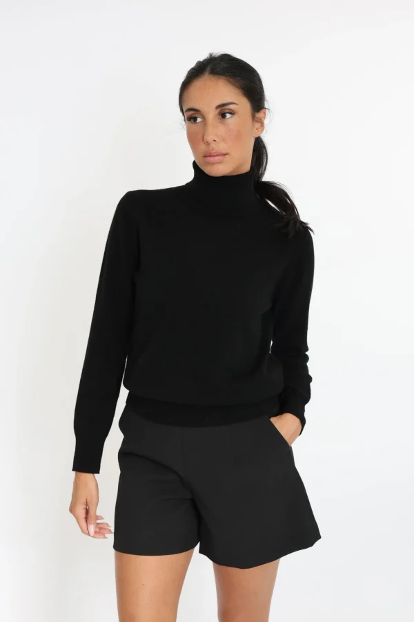 KOOKAÏ PULL COL ROULÉ ANITA Noir Flash Sale