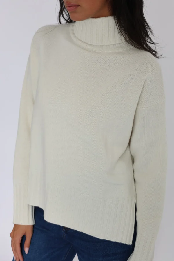 KOOKAÏ PULL COL ROULÉ CELINA ÉCRU Ecru Fashion