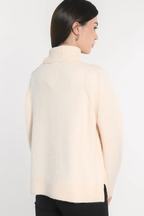 KOOKAÏ PULL COL ROULÉ JOANA BEIGE CHINÉ Beigechine Shop
