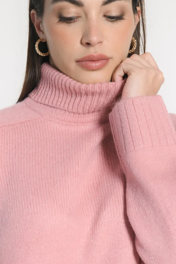 KOOKAÏ PULL COL ROULÉ JOANA BOIS DE ROSE Boisderose Sale