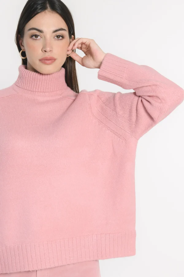 KOOKAÏ PULL COL ROULÉ JOANA BOIS DE ROSE Boisderose Sale