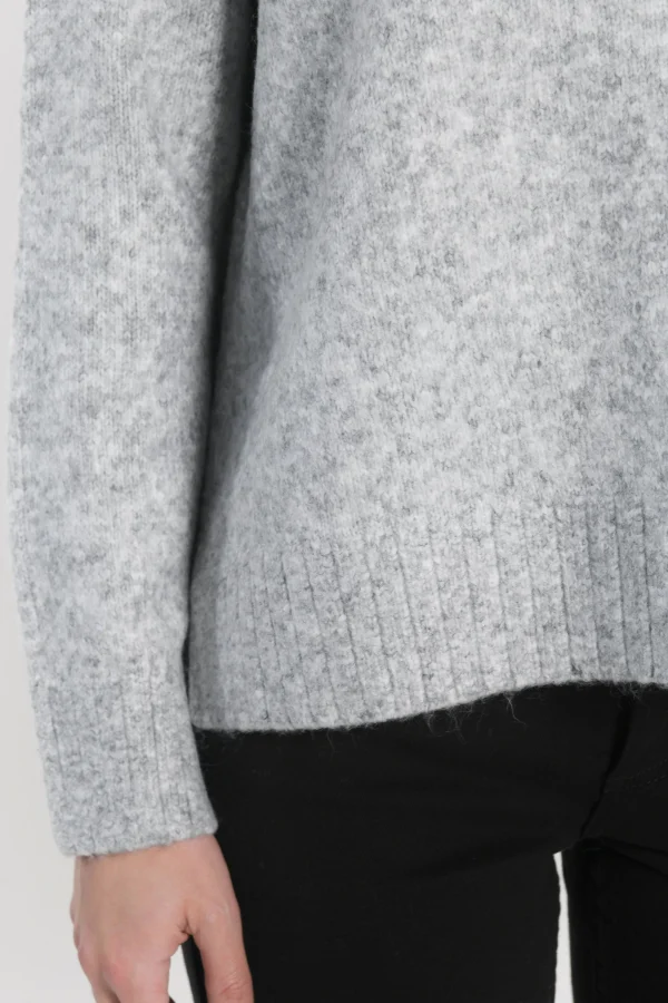 KOOKAÏ PULL COL ROULÉ JOANA GRIS CHINÉ Grischine Outlet