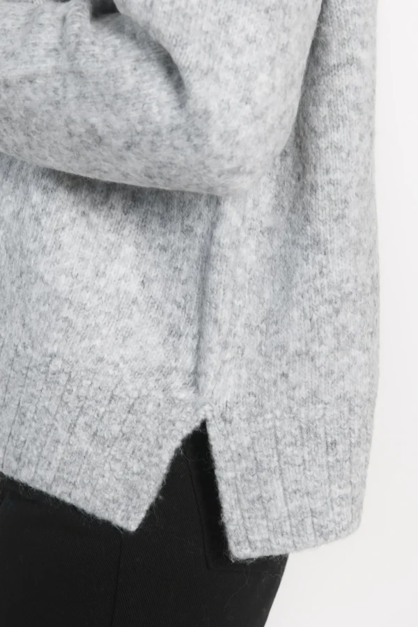 KOOKAÏ PULL COL ROULÉ JOANA GRIS CHINÉ Grischine Outlet