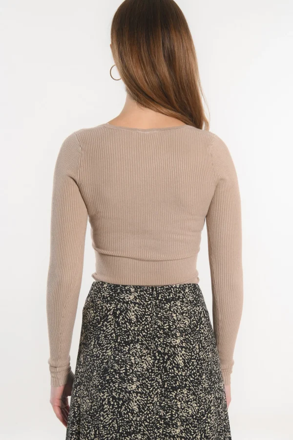 KOOKAÏ PULL COL U - LOLITA - Camel Cheap