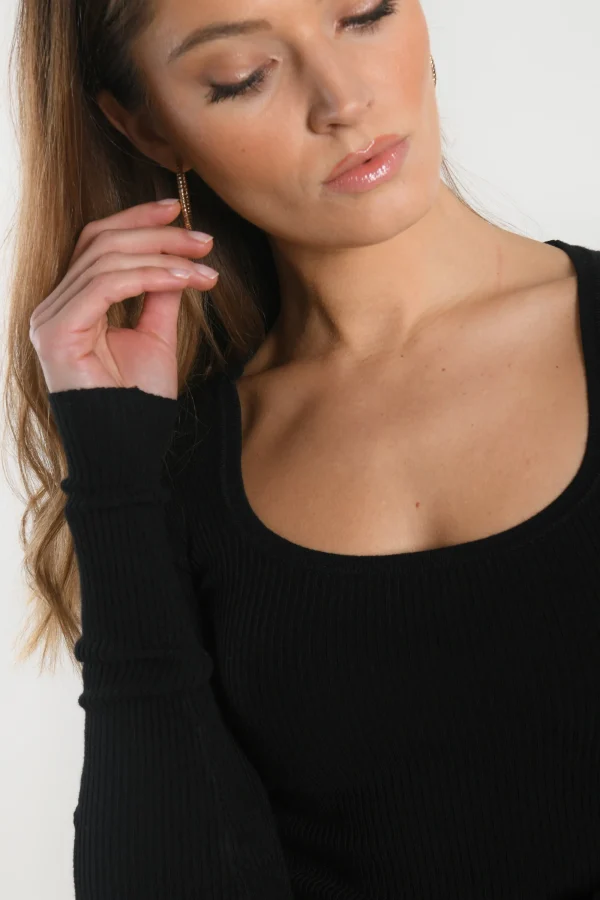 KOOKAÏ PULL COL U - LOLITA - Noir Flash Sale