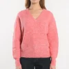 KOOKAÏ PULL COL V - DANNA - RAPTUR ROSE Rapturrose Clearance