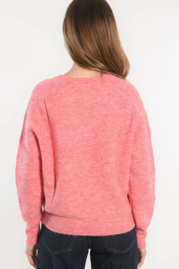 KOOKAÏ PULL COL V - DANNA - RAPTUR ROSE Rapturrose Clearance