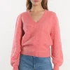 KOOKAÏ PULL COL V - DAYANA - RAPTUR ROSE Rapturrose Discount