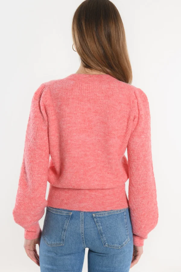 KOOKAÏ PULL COL V - DAYANA - RAPTUR ROSE Rapturrose Discount