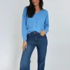 KOOKAÏ PULL COL V ANITA Blue Clearance