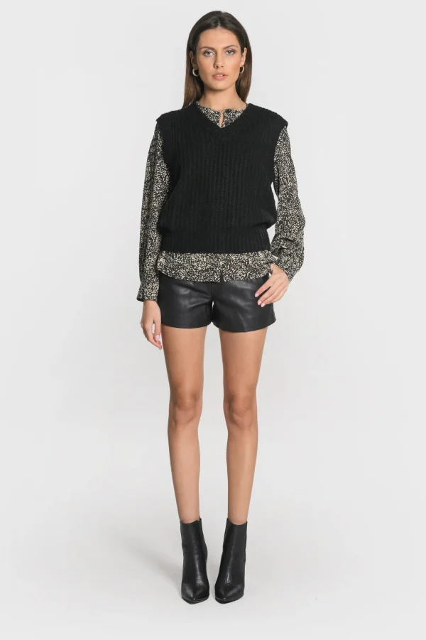 KOOKAÏ PULL COL V LANA Noir Online