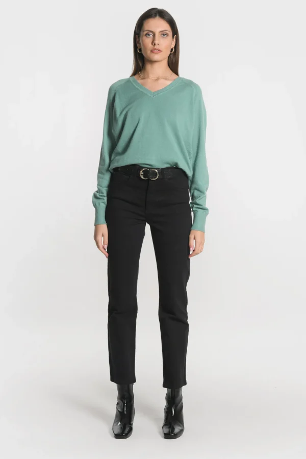 KOOKAÏ PULL COL V NOLWEEN Green Store