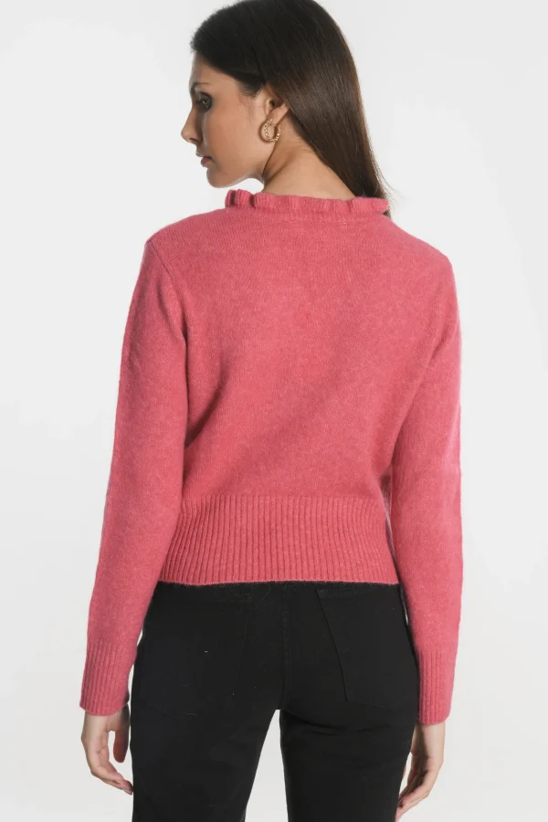 KOOKAÏ PULL COL V SANDRINE Berry Cheap