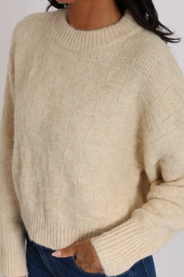 KOOKAÏ PULL COURT KYRA Beige Clearance