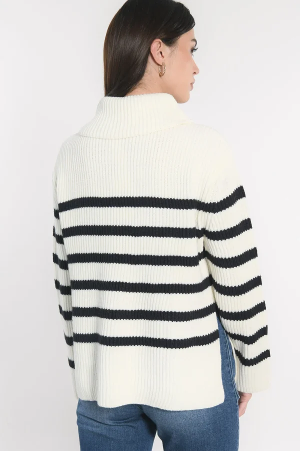 KOOKAÏ PULL MARIN SIW ÉCRU/MARINE Ecru/marine Cheap