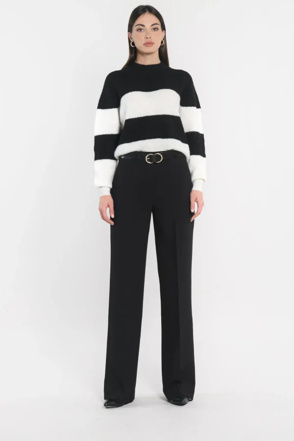 KOOKAÏ PULL RAYÉ COLETTE NOIR/ÉCRU Noir/ecru Best Sale