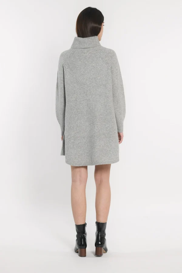 KOOKAÏ ROBE COL ROULÉ MANDY GRIS CHINÉ Grischine Cheap