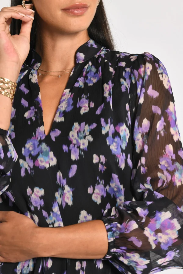 KOOKAÏ ROBE COURTE FLEURS MADISON MULTI VIOLET Multiviolet Hot