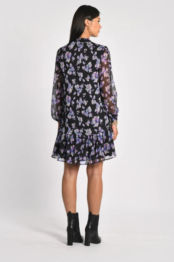 KOOKAÏ ROBE COURTE FLEURS MADISON MULTI VIOLET Multiviolet Hot