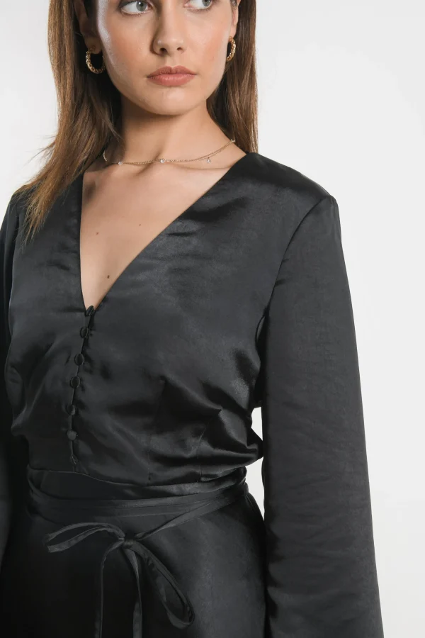 KOOKAÏ ROBE SIA VEE Noir Shop