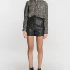 KOOKAÏ Short en cuir Wren Black Sale