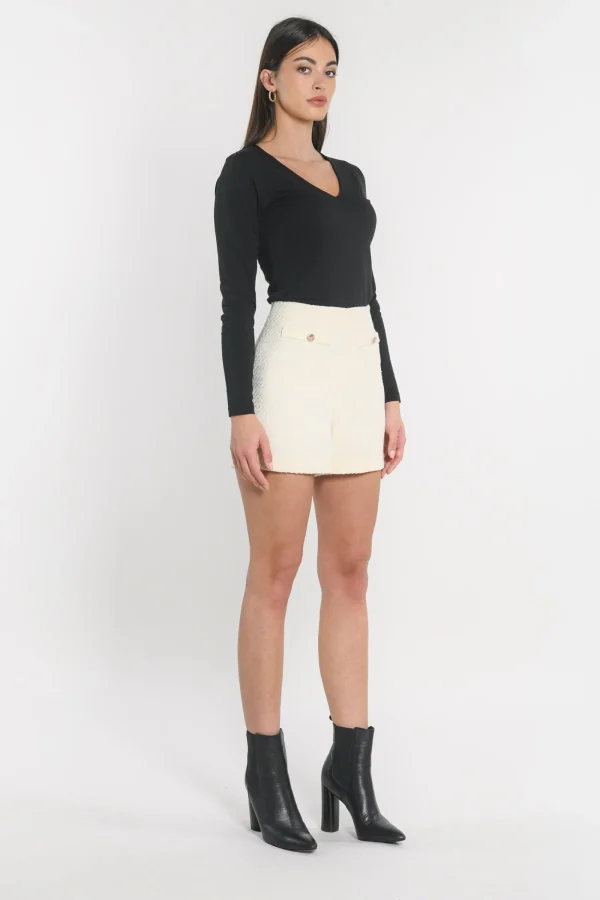 KOOKAÏ SHORT HALLY Ecru Flash Sale