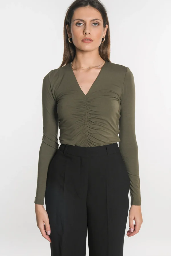 KOOKAÏ TEE SHIRT BEA Kaki Discount