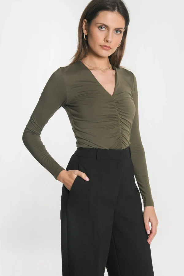 KOOKAÏ TEE SHIRT BEA Kaki Discount