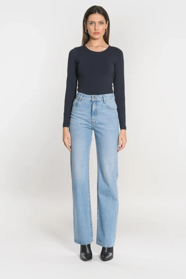 KOOKAÏ TEE SHIRT COL ROND CURT Navy Outlet