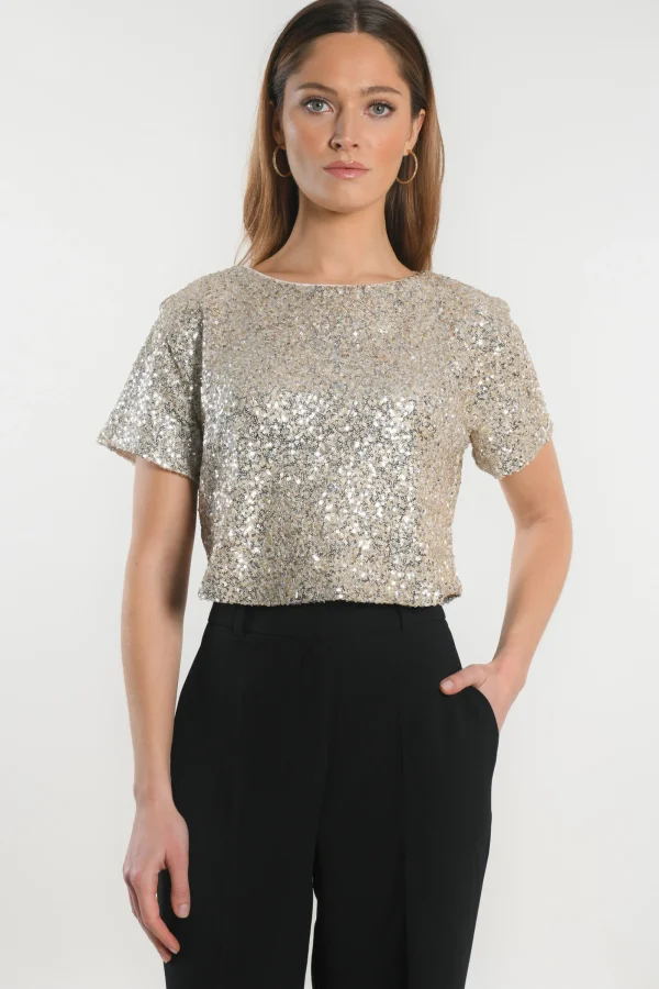 KOOKAÏ TOP - JAY - SILVER/GOLD Silvergold Fashion