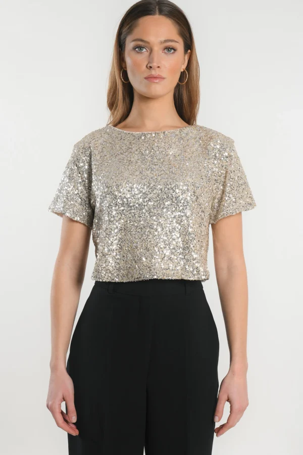 KOOKAÏ TOP - JAY - SILVER/GOLD Silvergold Fashion