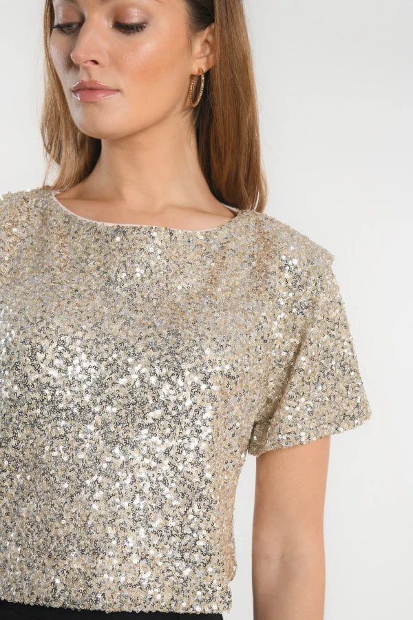 KOOKAÏ TOP - JAY - SILVER/GOLD Silvergold Fashion