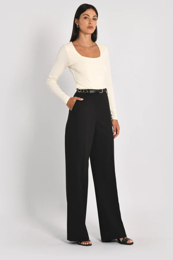 KOOKAÏ T-SHIRT COL CARRÉ CLÉMENTINE ÉCRU Ecru Best