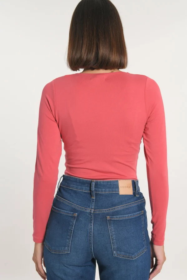 KOOKAÏ T-SHIRT COL V MATHILDA Berry Store