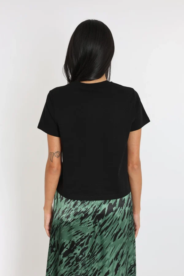 KOOKAÏ T-SHIRT CŒR NINA PERLÉ Noir Cheap