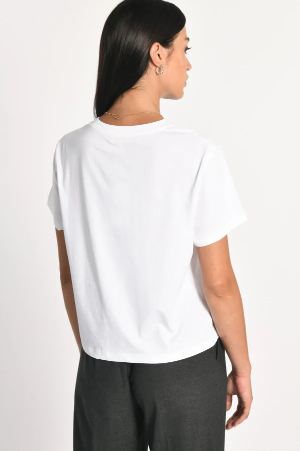 KOOKAÏ T-SHIRT CŒR STRASS LUNA Blanc Fashion