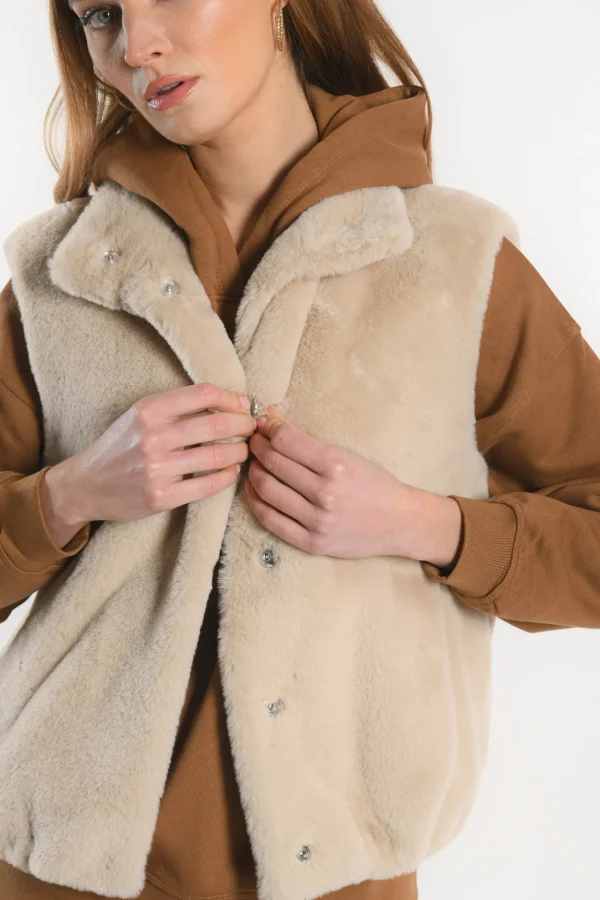 KOOKAÏ VESTE - RACHEL - Vison Cheap