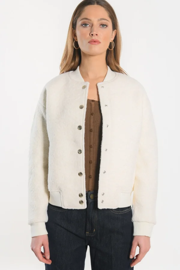 KOOKAÏ VESTE BOMBERS - BILLIE - Ecru New