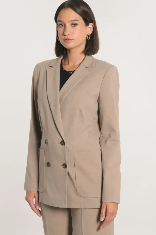 KOOKAÏ VESTE CROISÉE MACHA Beige Cheap